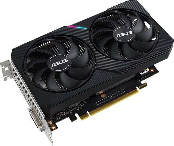 Graphics Card ASUS DUAL GeForce GTX 1650 O4GD6 MINI Lateral view