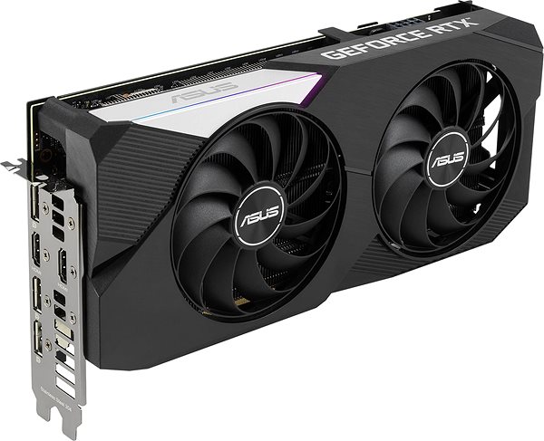 Graphics Card ASUS DUAL GeForce RTX 3060 Ti V2 O8G Lateral view