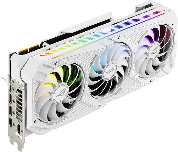 Graphics Card ASUS ROG STRIX GeForce RTX 3090, White Edition, GAMING 24G Lateral view