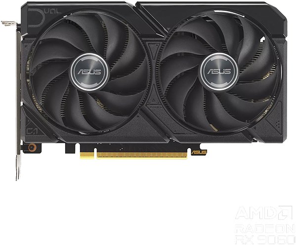 ASUS DUAL Radeon RX 9060 8G graphics card.