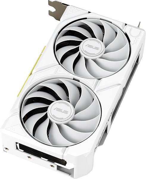 ASUS DUAL Radeon RX 9060 XT 16G WHITE graphics card.