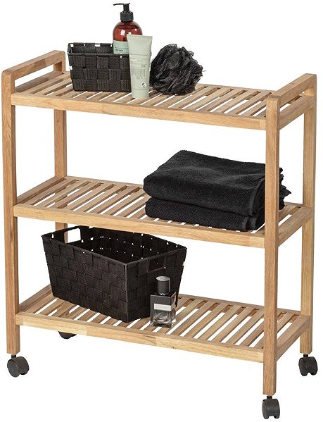 Shelving Unit Wenko Bathroom shelf on castors Norway, 3 shelves ...