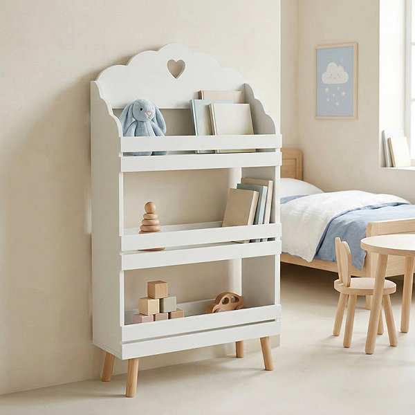 Shelving Unit BOXIMO Children's shelf with Nuvu puff motif, 60 × 100 × 18 cm ...
