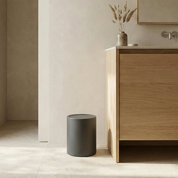 Rubbish Bin NUXIO Bathroom waste basket black Rund, 6 l ...