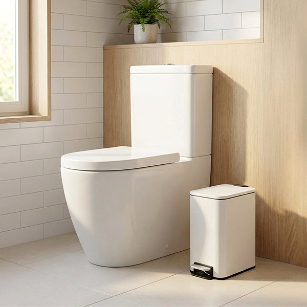 Rubbish Bin NUXIO Narrow bathroom basket Balvo, 5 l white ...