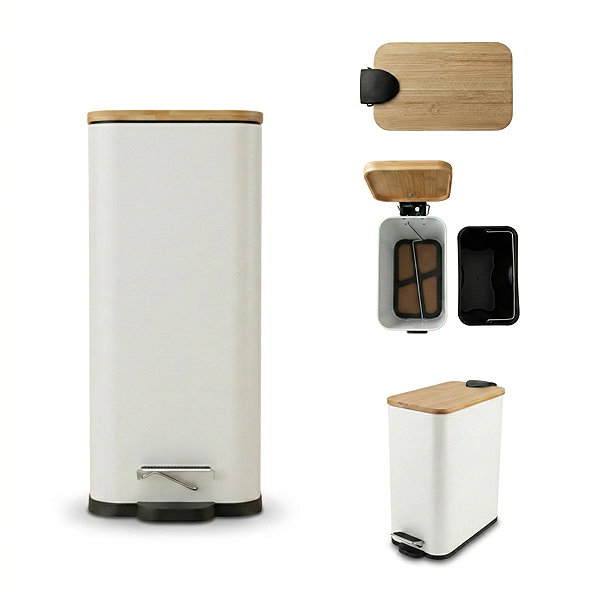 Rubbish Bin NUXIO Narrow bathroom basket white Veda, 5 l ...