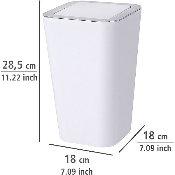 Rubbish Bin Wenko Candy WHITE Waste Bin - 6L ...