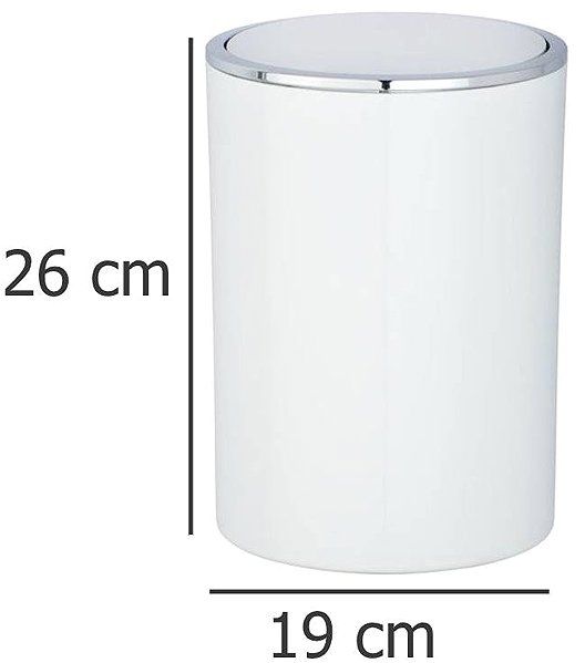 Rubbish Bin Wenko Inca White Waste Bin ...