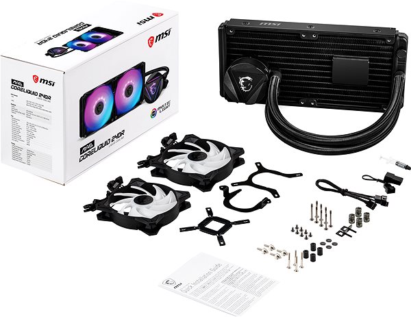Water Cooling MSI MAG CORELIQUID 240R Package content