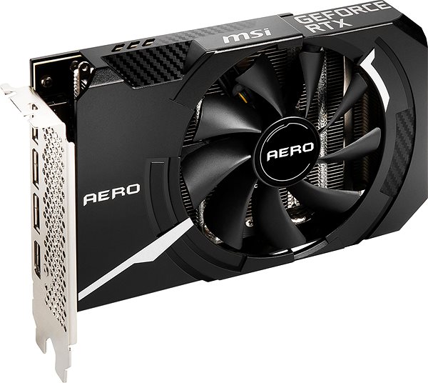 Graphics Card MSI GeForce RTX 3050 AERO ITX 8G Lateral view