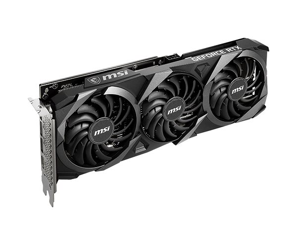 Graphics Card MSI GeForce RTX 3060 VENTUS 3X 12G OC Lateral view