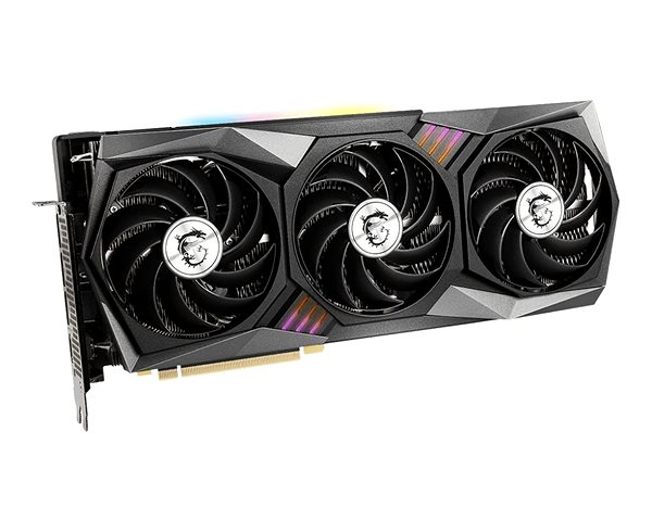 Graphics Card MSI GeForce RTX 3070 GAMING TRIO PLUS 8G LHR Lateral view