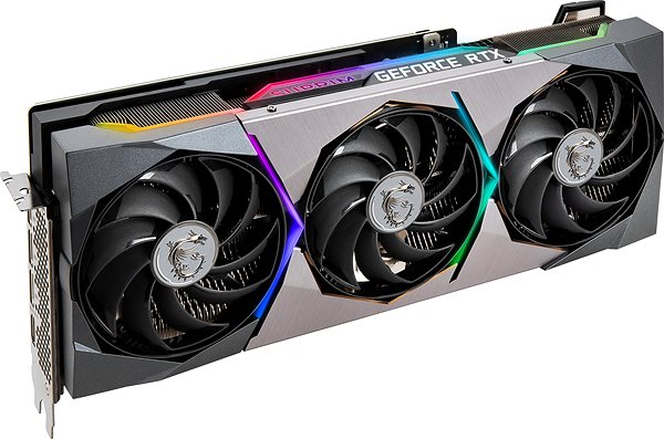Graphics Card MSI GeForce RTX 3080 SUPRIM X 10G LHR Lateral view