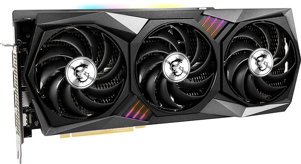 Graphics Card MSI GeForce RTX 3080 Ti GAMING X TRIO 12G Lateral view