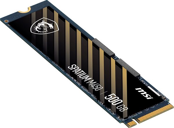 SSD MSI SPATIUM M450 PCIe 4.0 NVMe M.2 500GB Lateral view