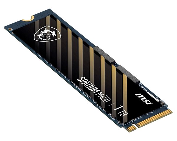SSD-Festplatte MSI SPATIUM M450 PCIe 4.0 NVMe M.2 - 1 TB Seitlicher Anblick
