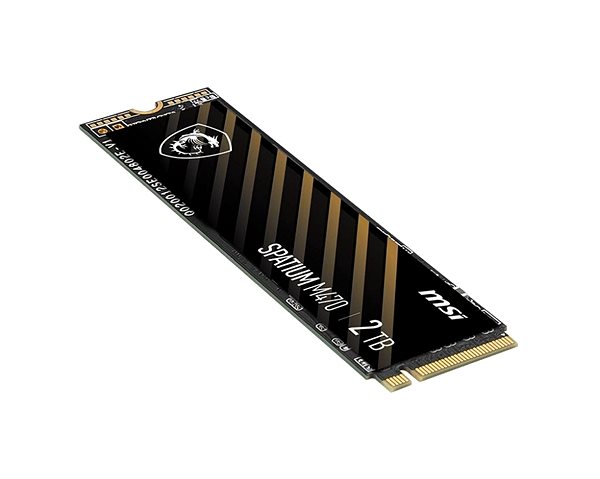 SSD-Festplatte MSI SPATIUM M470 PCIe 4.0 NVMe M.2 - 2 TB Seitlicher Anblick
