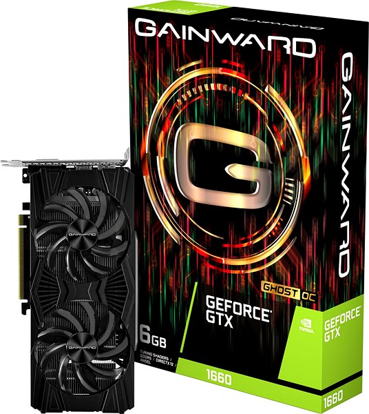 Videókártya GAINWARD GeForce GTX 1660 Ghost OC 6G Csomagolás/doboz