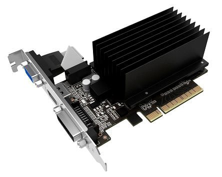Videókártya GAINWARD GT710 2 GB-os DDR3 SilentFX Oldalnézet