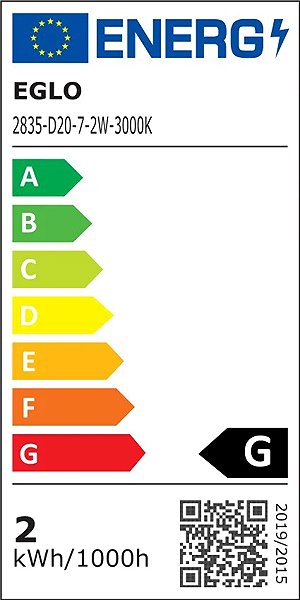 Bodové svetlo Eglo ZARATE Energetický štítok