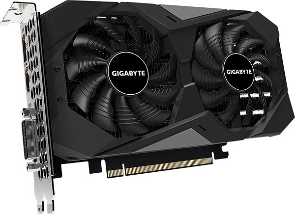 Graphics Card GIGABYTE GeForce GTX 1650 D6 WINDFORCE 4G Lateral view
