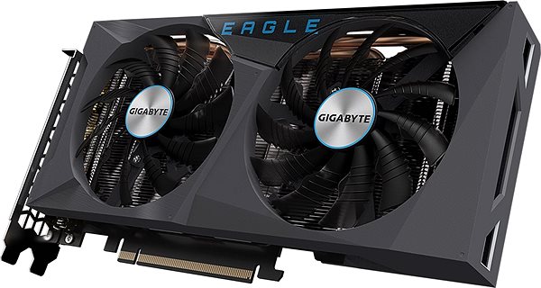 Graphics Card GIGABYTE GeForce RTX 3060 EAGLE OC 12G Lateral view