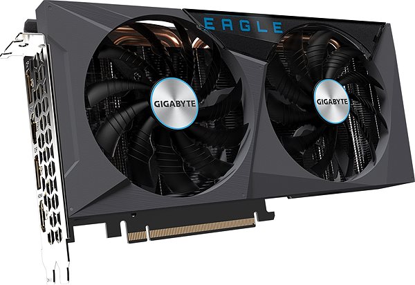 Graphics Card GIGABYTE GeForce RTX 3060 Ti EAGLE 8G Lateral view