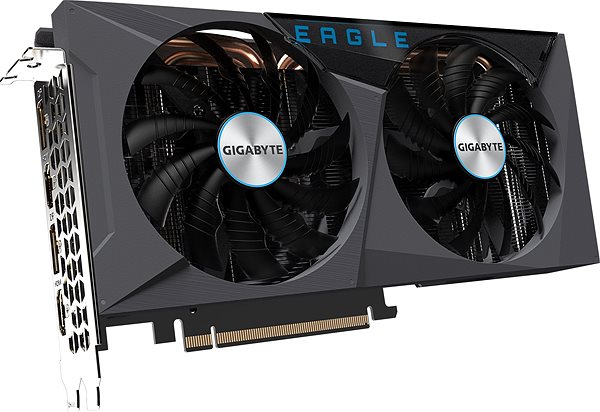 Graphics Card GIGABYTE GeForce RTX 3060 Ti EAGLE OC 8G Lateral view