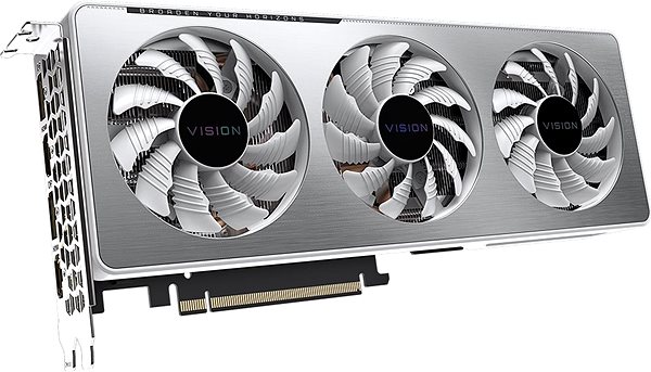 Graphics Card GIGABYTE GeForce RTX 3060 Ti VISION OC 8G Lateral view
