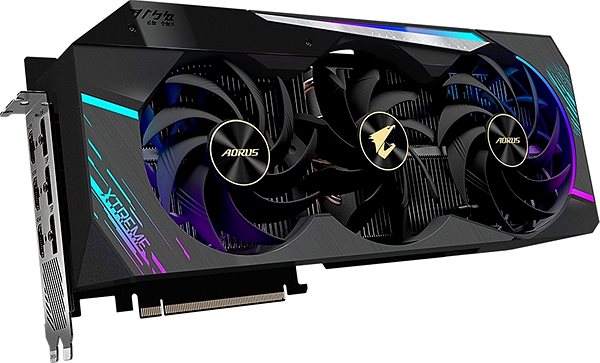 Graphics Card GIGABYTE AORUS GeForce RTX 3080 XTREME 10G Lateral view