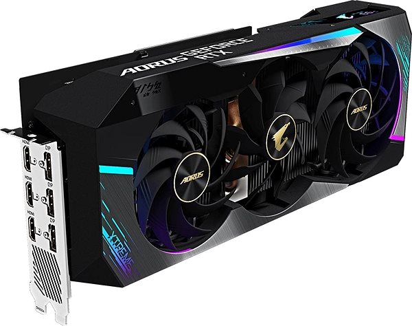 Graphics Card GIGABYTE AORUS GeForce RTX 3080 XTREME 10G (rev. 2.0) Lateral view
