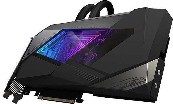 Graphics Card GIGABYTE AORUS GeForce RTX 3080 Ti XTREME WATERFORCE 12G Lateral view