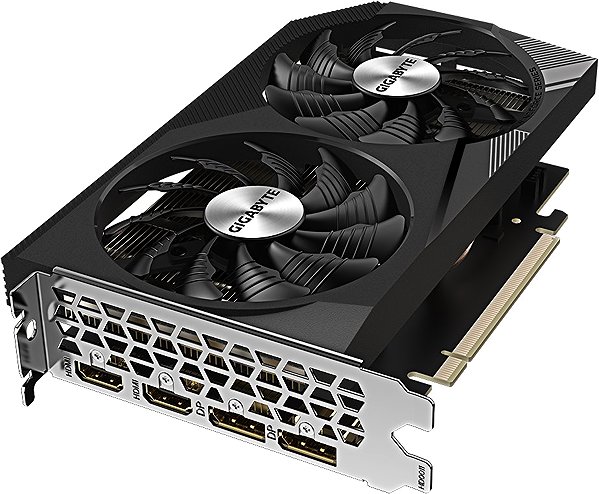 GIGABYTE GeForce RTX 3050 WINDFORCE OC V2 8G graphics card.