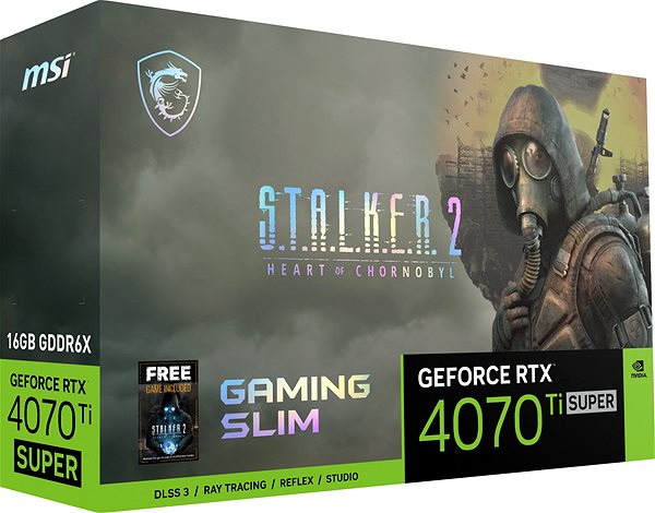 Graphics Card MSI GeForce RTX 4070 Ti SUPER 16G GAMING SLIM STALKER 2 EDITION ...