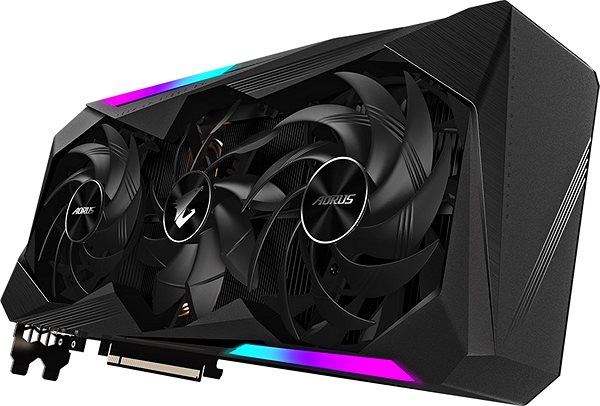 Graphics Card GIGABYTE AORUS Radeon RX 6800 XT MASTER TYPE C 16G Lateral view