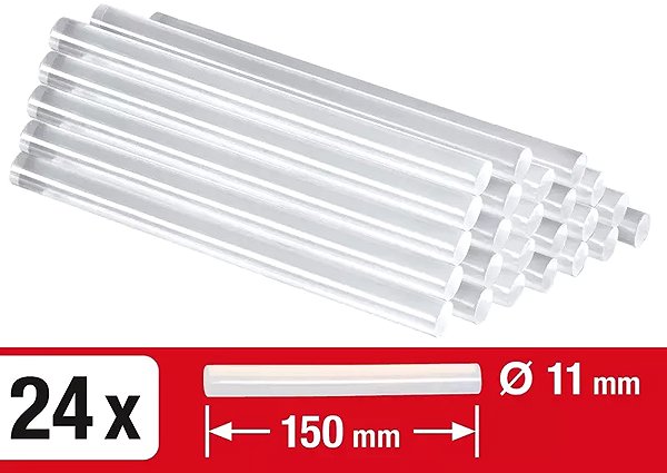 Tavné tyčinky EINHELL Tavné tyčinky transparentné 11 mm, 24 ks 49539355 ...