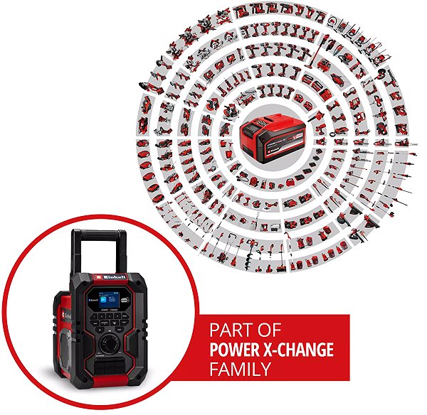 Radio EINHELL AKU radio TE-CR 18 Li DAB+/FM/BT - Solo, IP 65, 3407995 (without AKU) ...