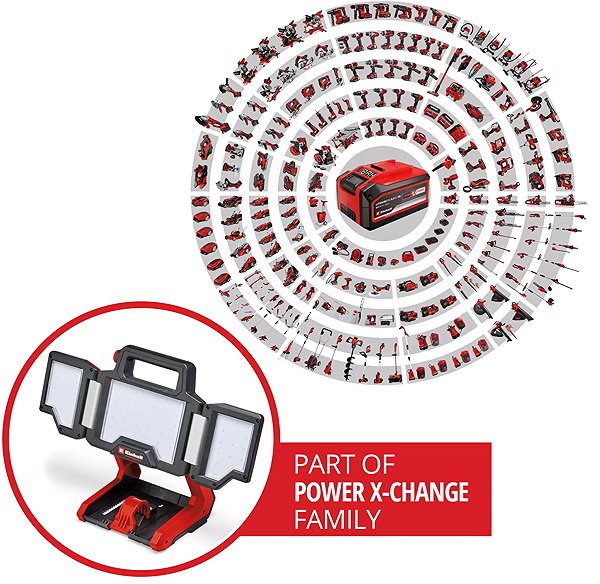 LED Reflector EINHELL Professional Flashlight AKU TP-CL 18/3000 Li - Solo, 4514172 (without AKU) ...