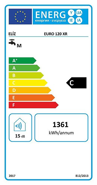 Bojler ELÍZ EURO 120 XR Energia címke