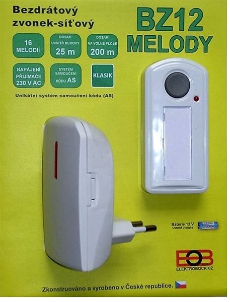 Doorbell Elektrobock BZ12-Melody Packaging/box