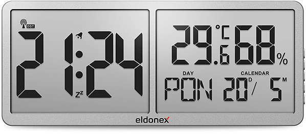 Wall Clock ELDONEX TimeCheck silver ...
