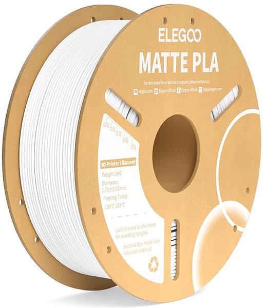 Filament Elegoo PLA MATTE 1kg Matte White ...
