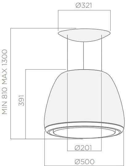 Extractor Hood ELICA EDITH CLASSIC/F/50 Technical draft