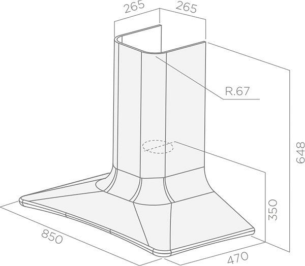 Extractor Hood ELICA SWEET PELTROX/F/85 Technical draft