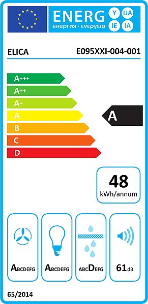 Extractor Hood ELICA SWEET COPPER/F/85 Energy label