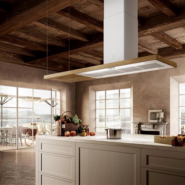 Extractor Hood ELICA BIO ISLAND WH/A/120X53 ROVERE ...