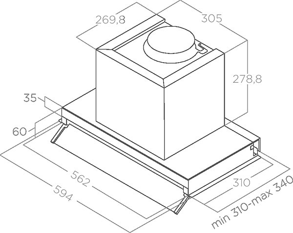 Extractor Hood ELICA BOXIN LX/BL MAT/A/60 ...