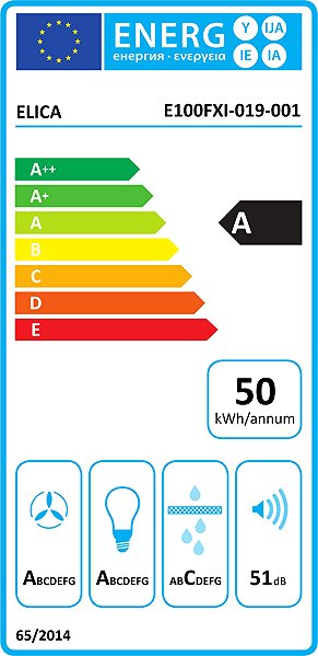 Extractor Hood ELICA HAIKU WH/A/90 Energy label