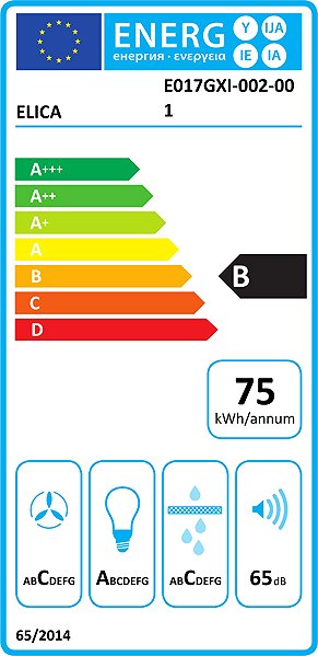 Extractor Hood ELICA FOLD BL MAT/A/52 Energy label