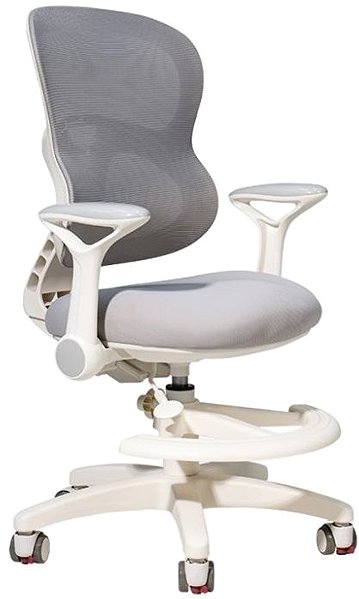 Children’s Desk Chair ELINELI Edita with armrests, grey + cover ...